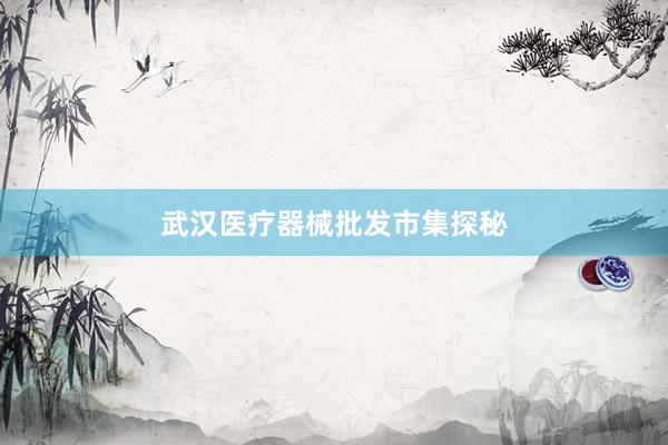 武汉医疗器械批发市集探秘